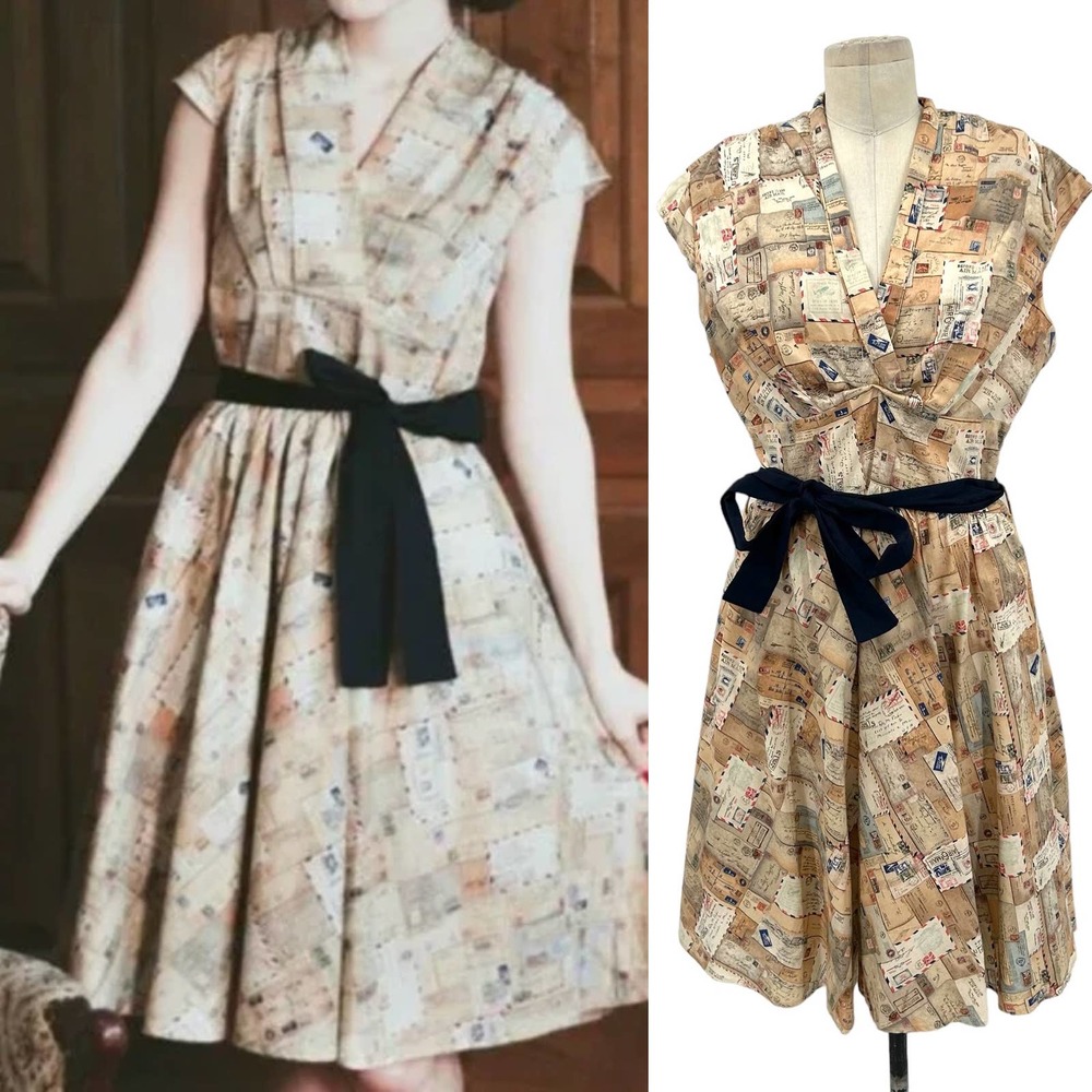 ModCloth Retrolicious The Sooner The Letters Love Letters Dress Size XL